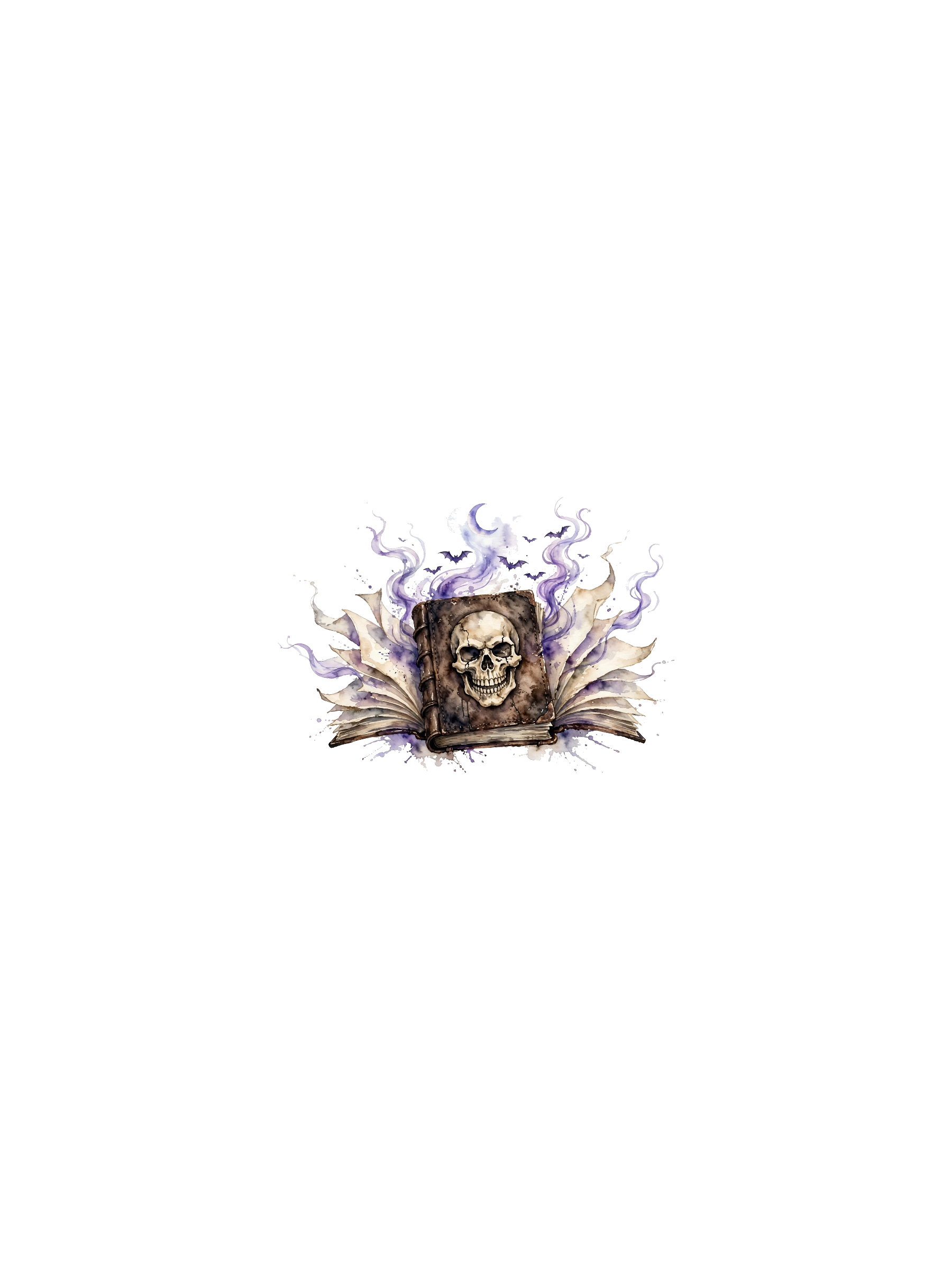 hp-longchest-halloween-spellbook-watercolor — exact print artwork