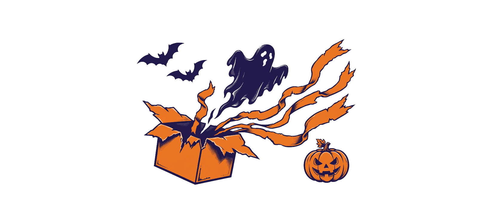 Halloween Ghost Tear — exact print artwork