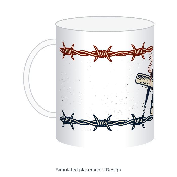 r8-mug-barbwire-wrap — Left