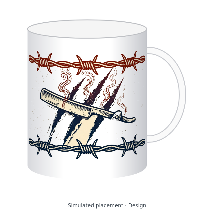 r8-mug-barbwire-wrap — Front