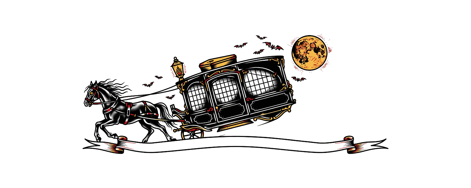 hp-dadhat-halloween-hearse-tattooflash — exact print artwork