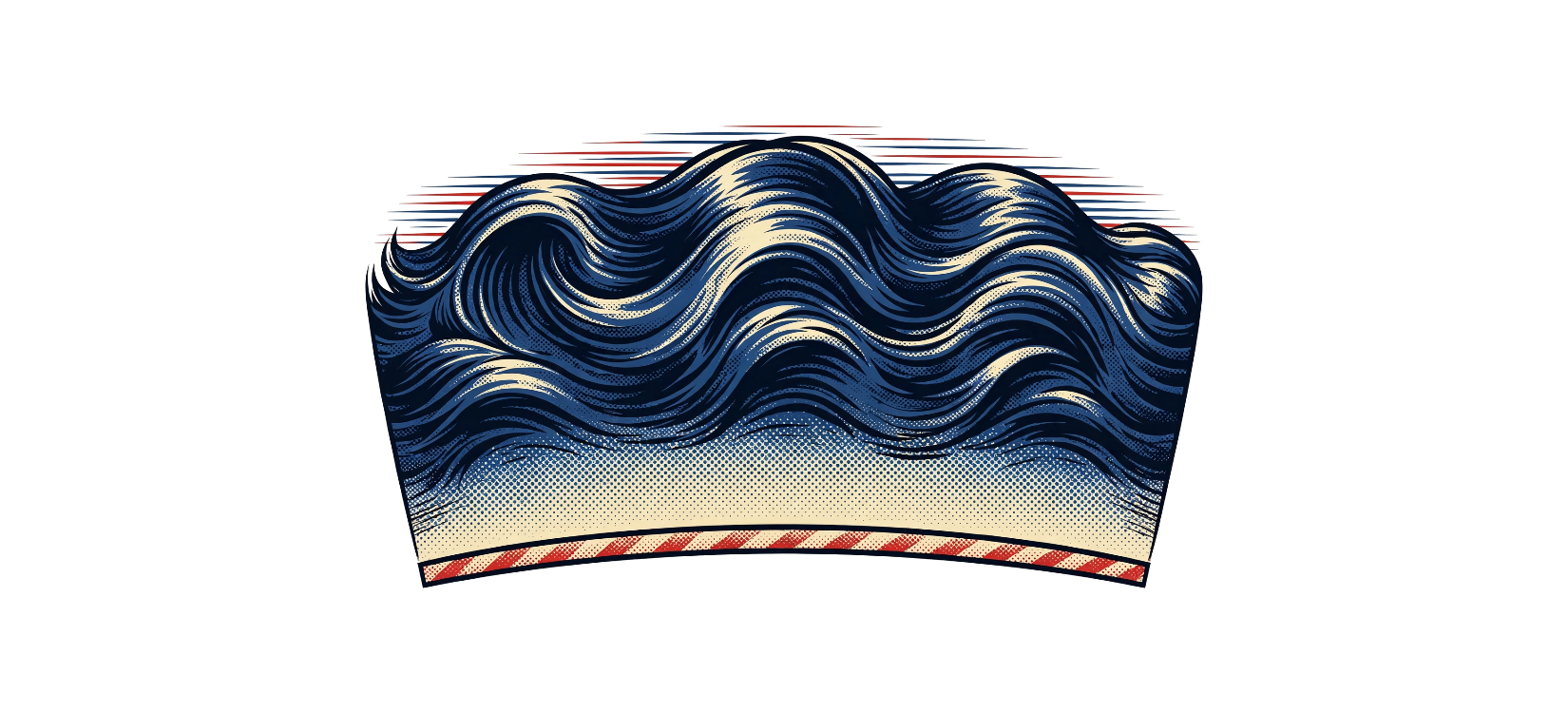 Waves Halftone — exact print artwork
