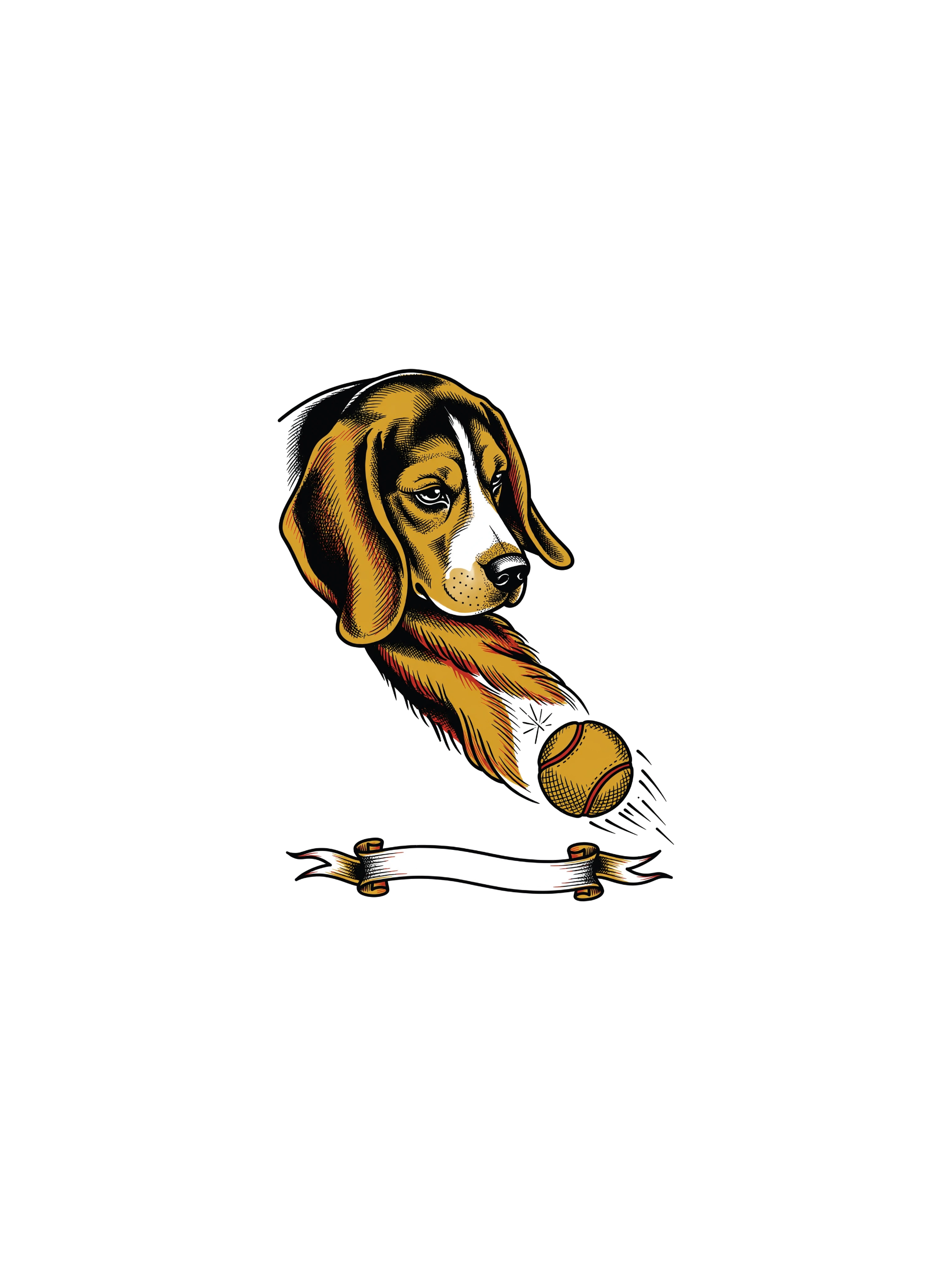 Beagle Tattooflash — exact print artwork