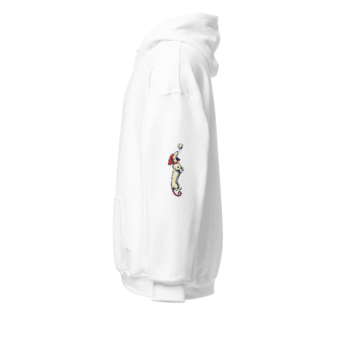 Dachshund Halftone Hoodie — Sleeve left