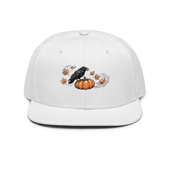 hp-hat-halloween-raven — Front dtf hat