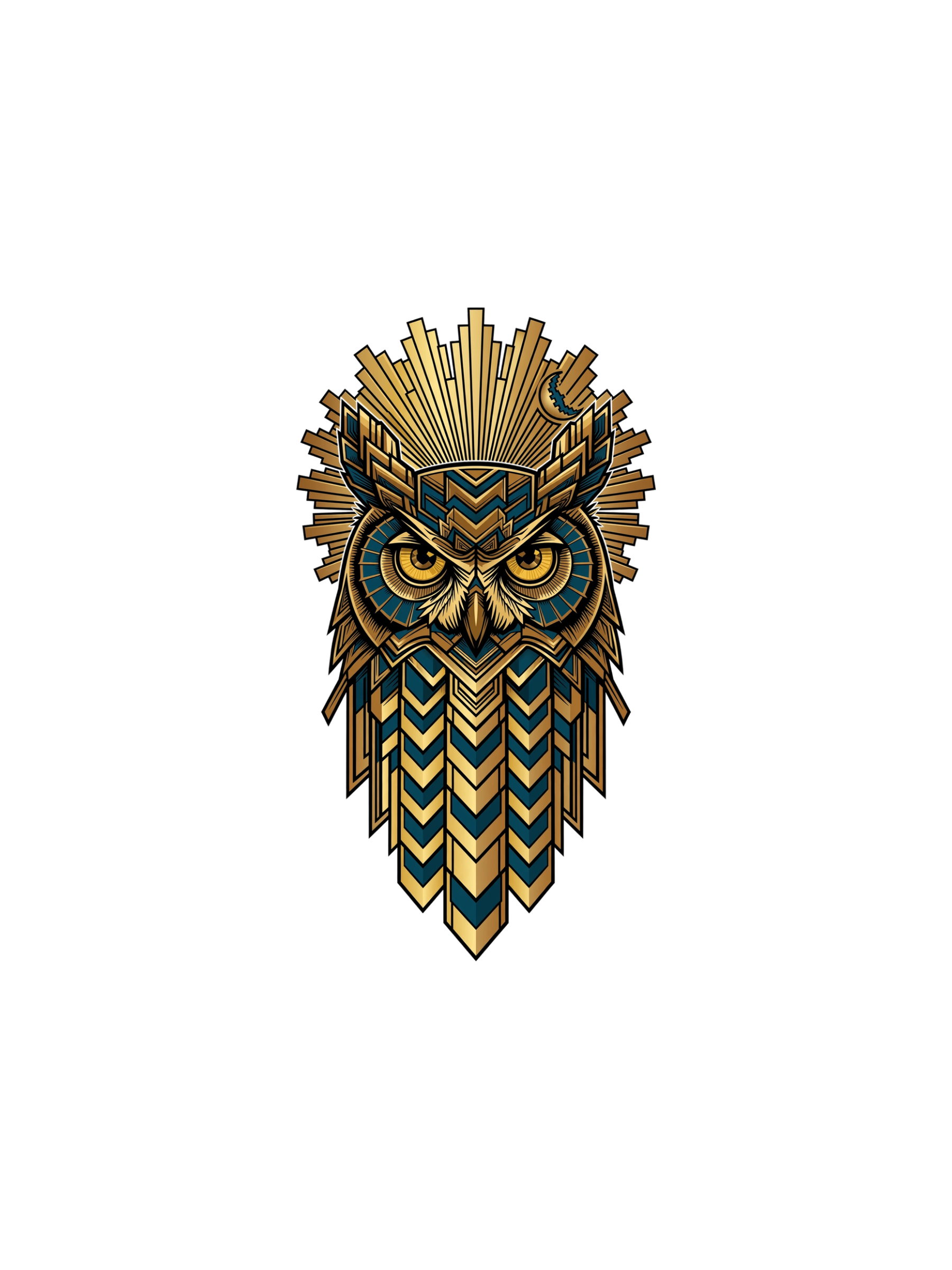 hp-tankchest-fun-owl-deco on Unisex Staple Tank Top | Bella + Canvas 3480 — exact print artwork