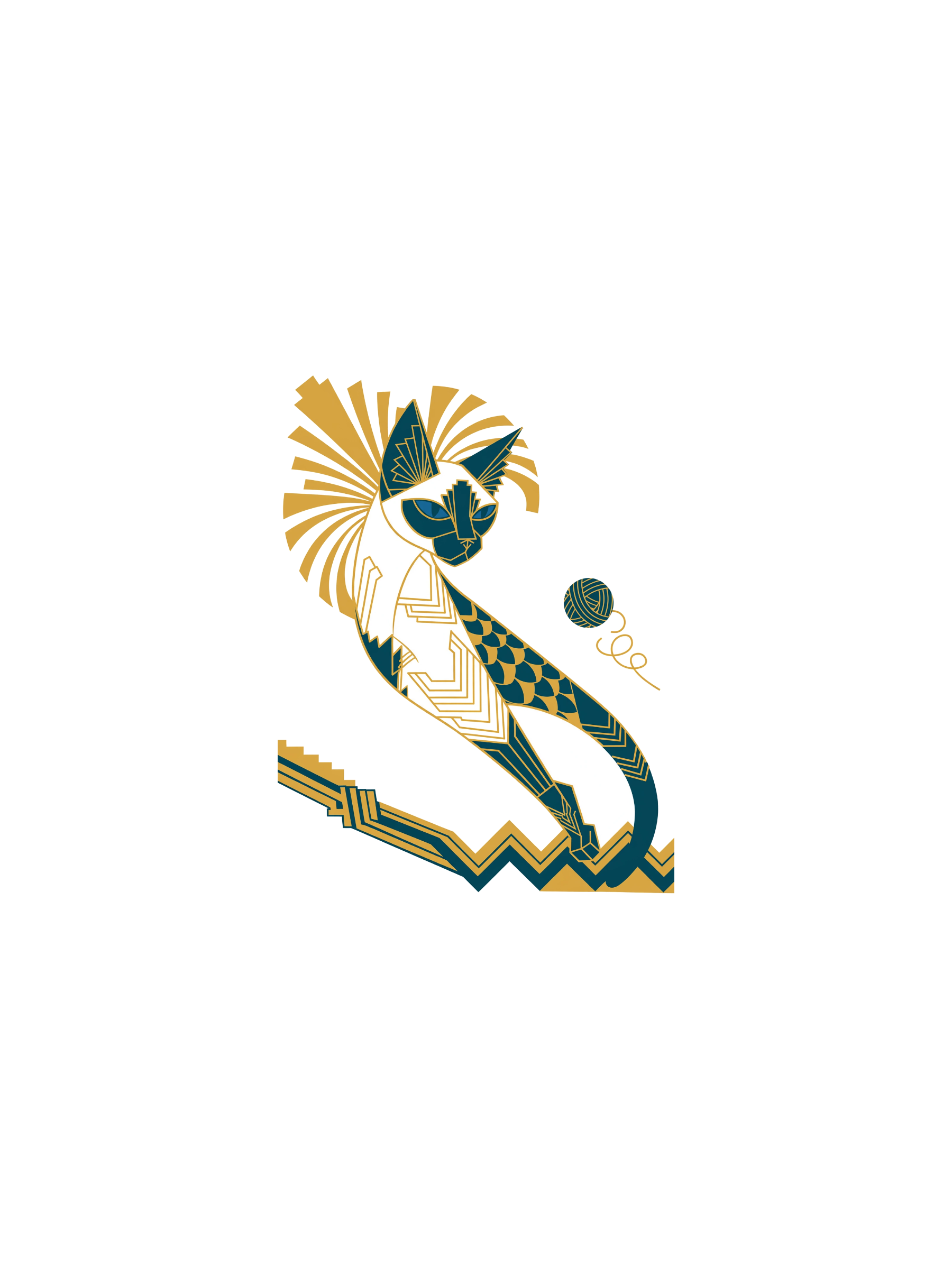 Sweatchest Pet Siamese Deco — exact print artwork