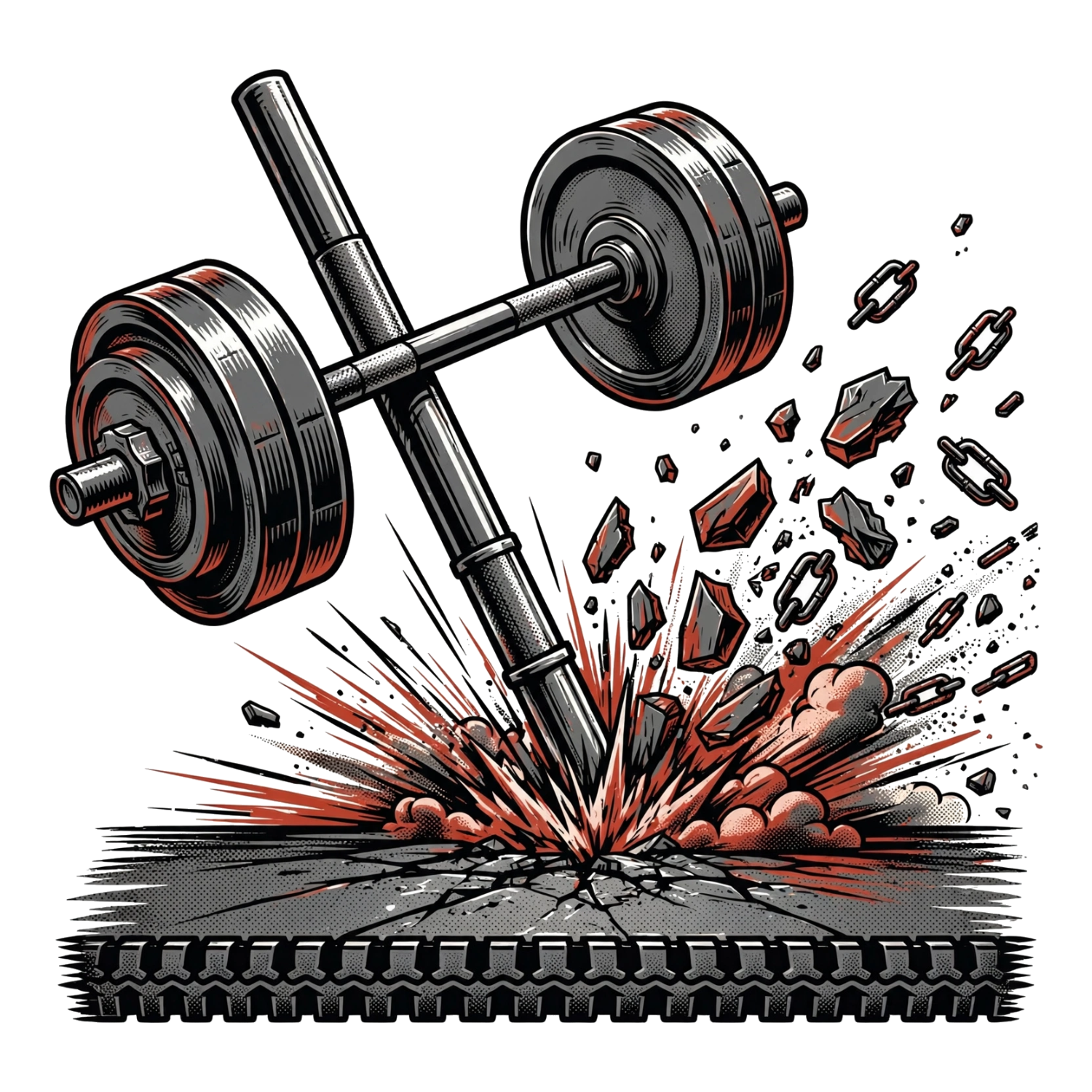Barbell Burst — exact print artwork