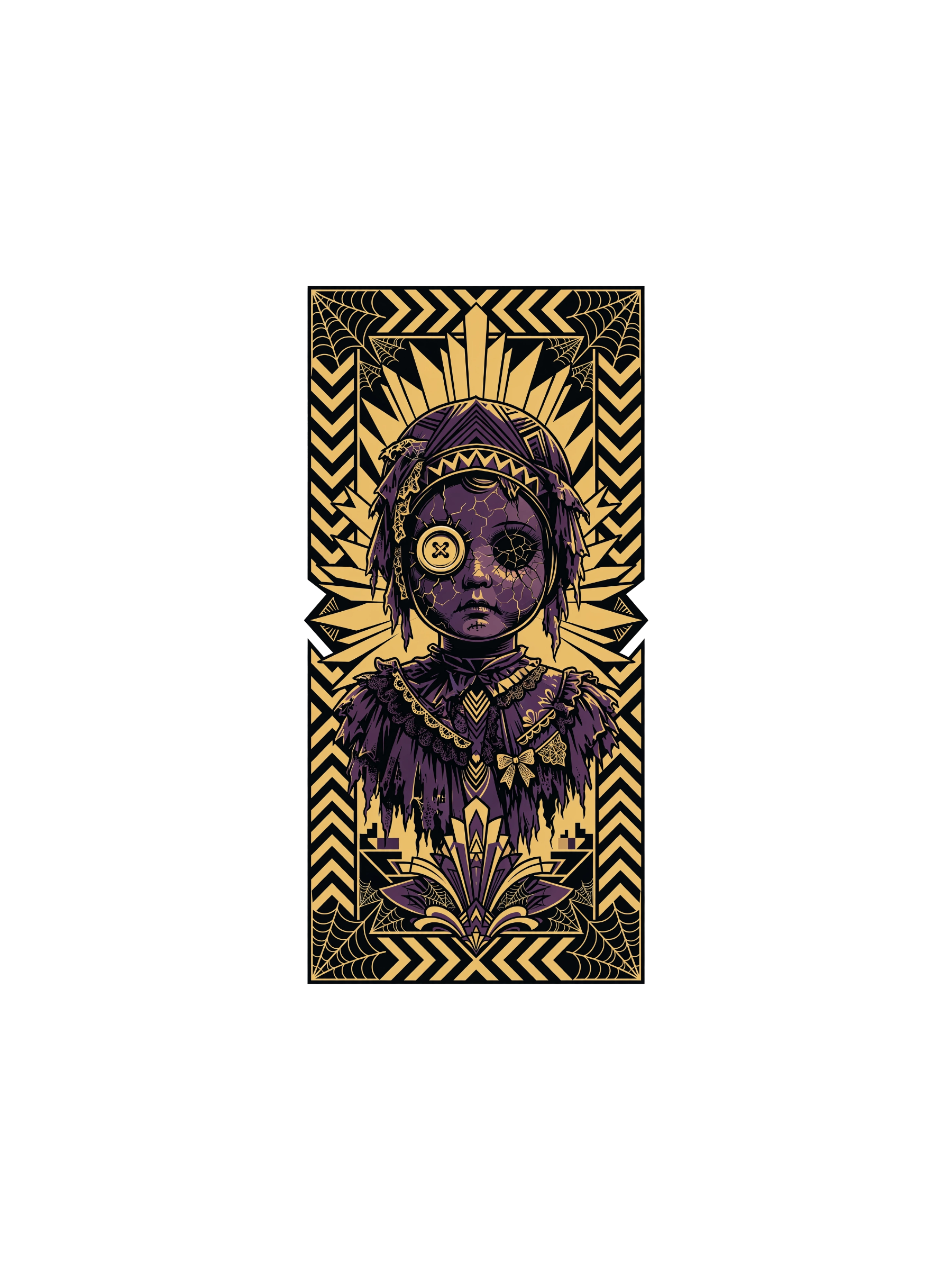 hp-longchest-halloween-creepy-doll-artdeco — exact print artwork