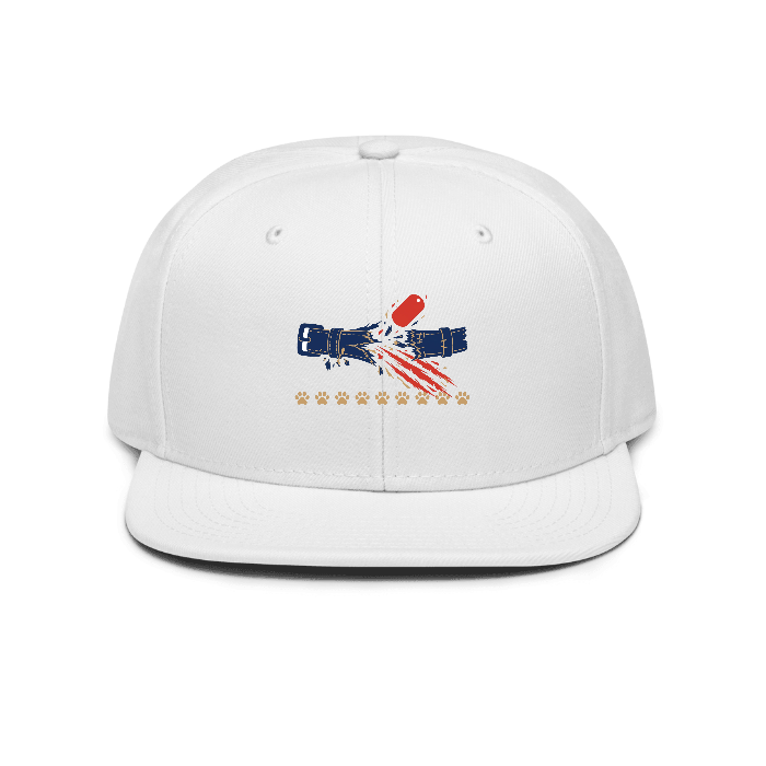 Tag Burst Snapback — Front dtf hat