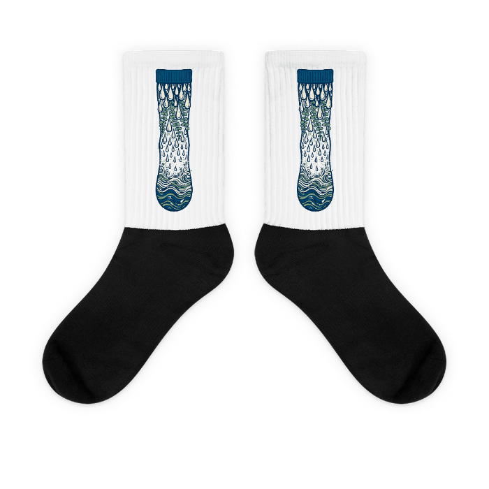 Bath Drip Socks — Design · printed design