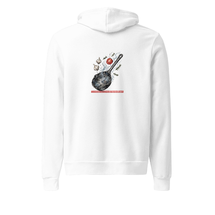 Hoodie2back Kitchen Skillet Watercolor Hoodie — Back · printed design
