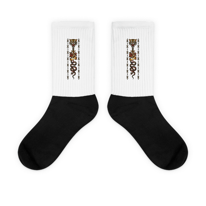 hp-socks-fun-tigerfang-tattooflash — Design · printed design