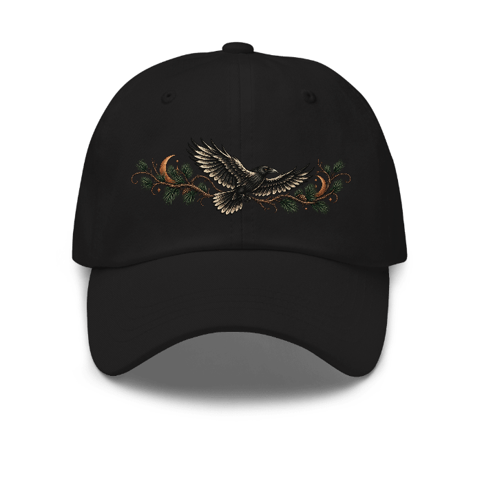 Woodland Flight Dad Hat — Front · printed design