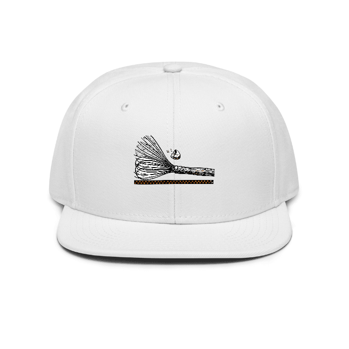 Whisk Woodcut Snapback — Front · printed design
