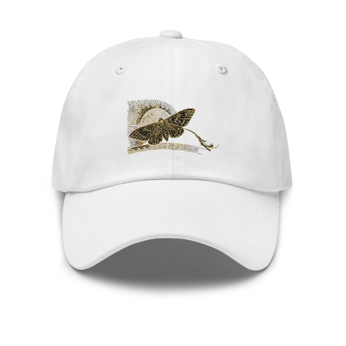 hp-dadhat-fun-hawkmoth-deco on Classic Dad Hat | Yupoong 6245CM — Front · printed design