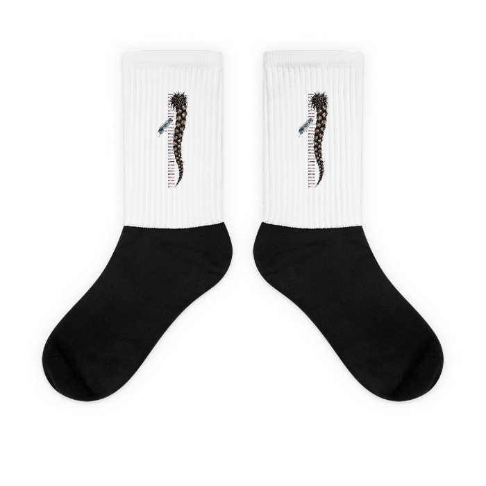Watercolor Braid Socks — Design · printed design