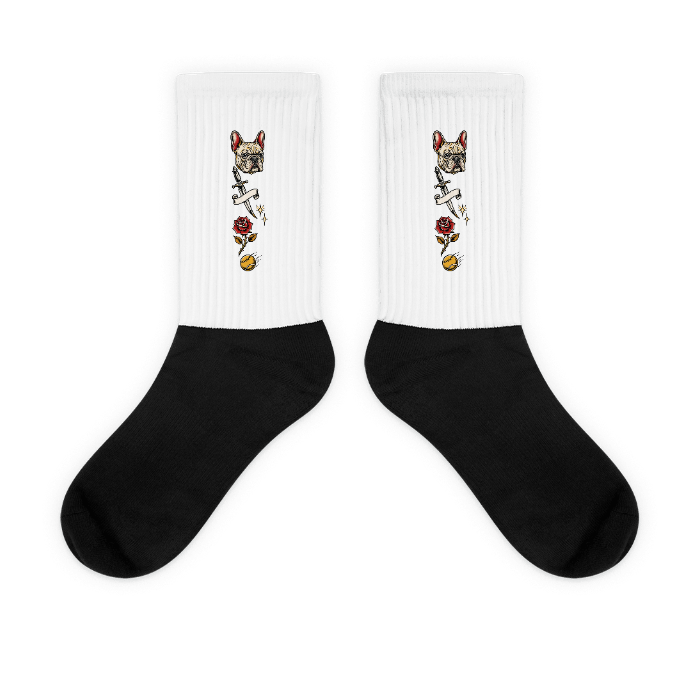 Frenchbulldog Tattooflash Socks — Design · printed design