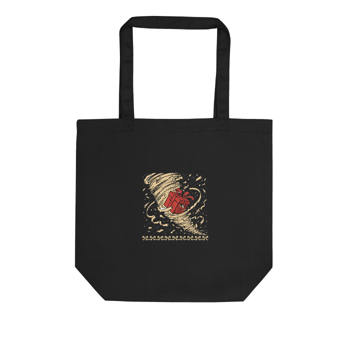 Ribbon Whirl Tote Bag — Front · printed design