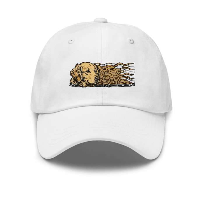 Dadhat Pet Retriever Woodcut Cap — Front · printed design