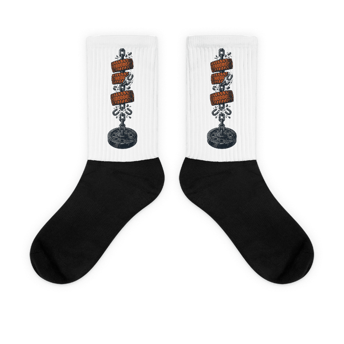 Chain Rise Socks — Design · printed design
