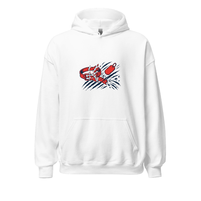 Collar Crest Hoodie — Front · printed design