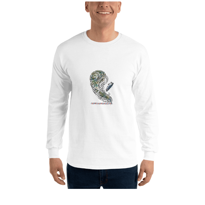 Longchest Barber Buzzcut Watercolor Long Sleeve Shirt — Front · printed design