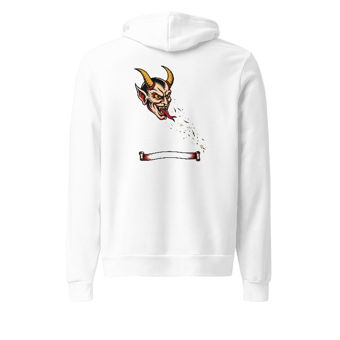 hp-hoodie2back-halloween-devil-tattooflash on Unisex Pullover Hoodie | Bella + Canvas 3719 — Back · printed design