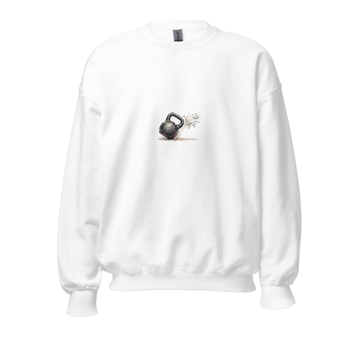 Sweatchest Gym Kettlebell Watercolor Sweatshirt — Front · printed design