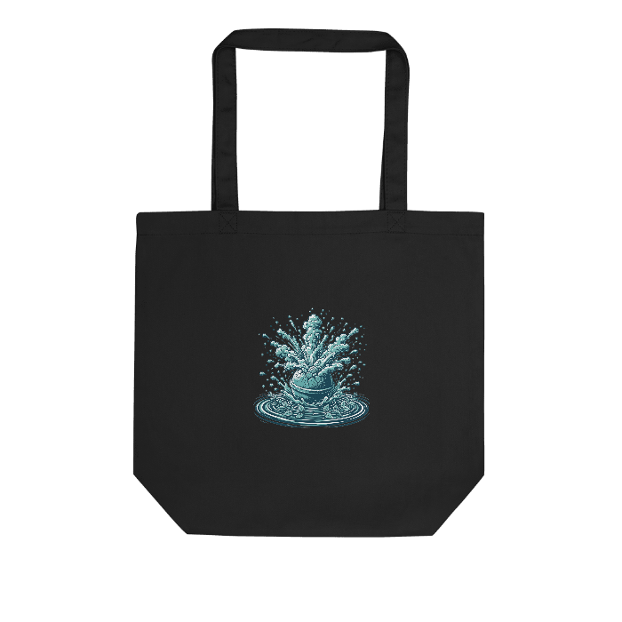 Botanical Waves Tote Bag — Front · printed design