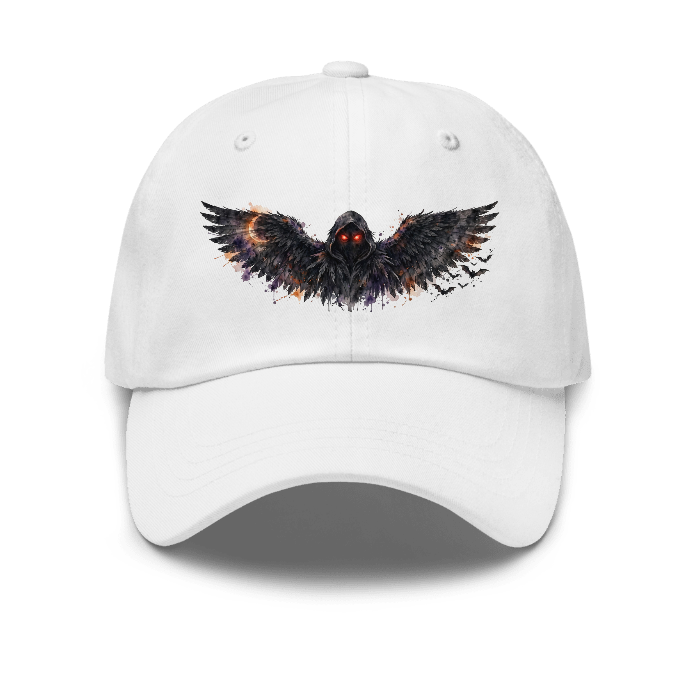 hp-dadhat-halloween-mothman-watercolor on Classic Dad Hat | Yupoong 6245CM — Front · printed design