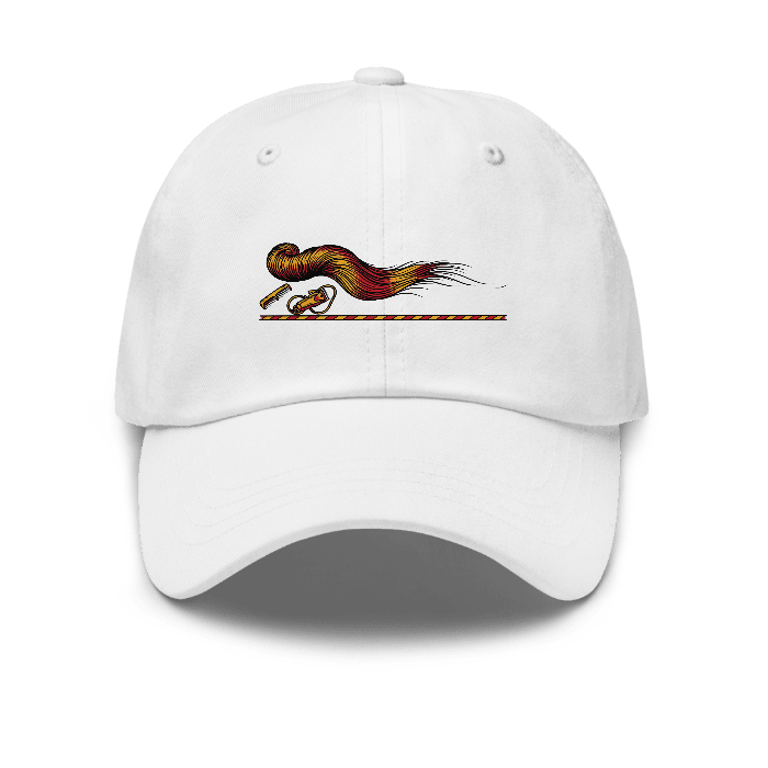 Pompadour Tattooflash Dad Hat — Front · printed design