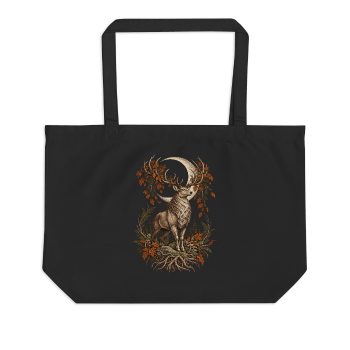 Antler Moon Large Tote — Front · printed design