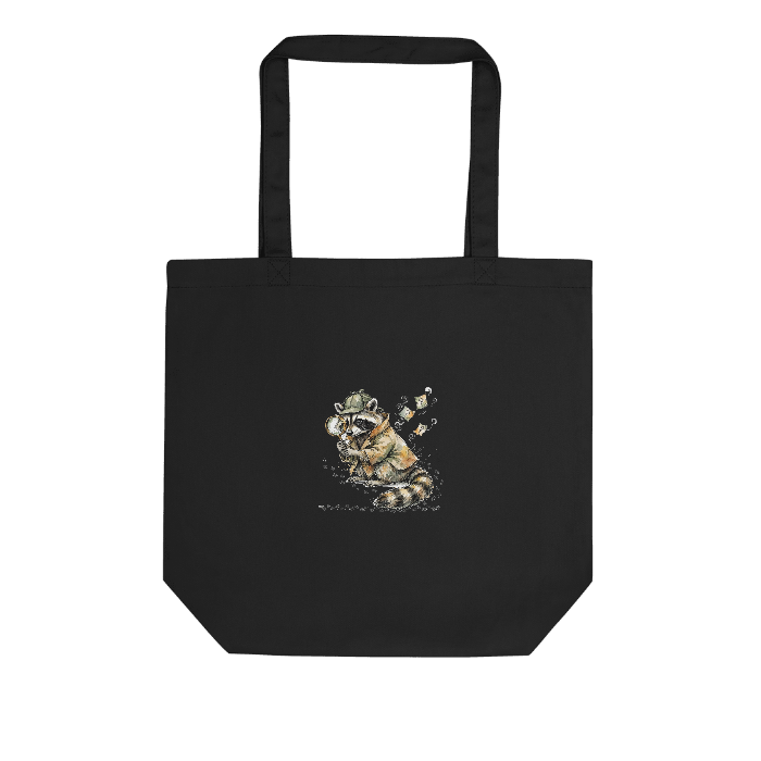hp-tote-fun-raccoon-detective-watercolor — Front · printed design