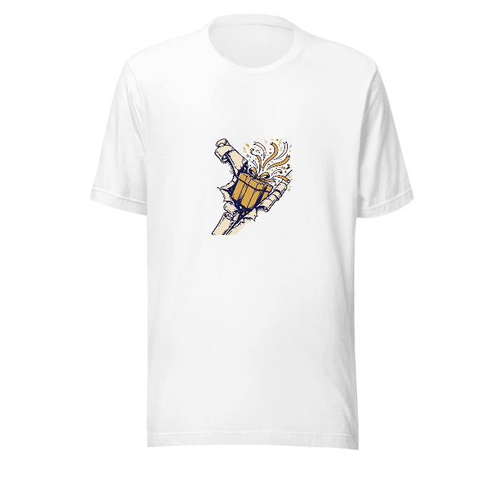 Ribbon Flourish T-Shirt — Front · printed design